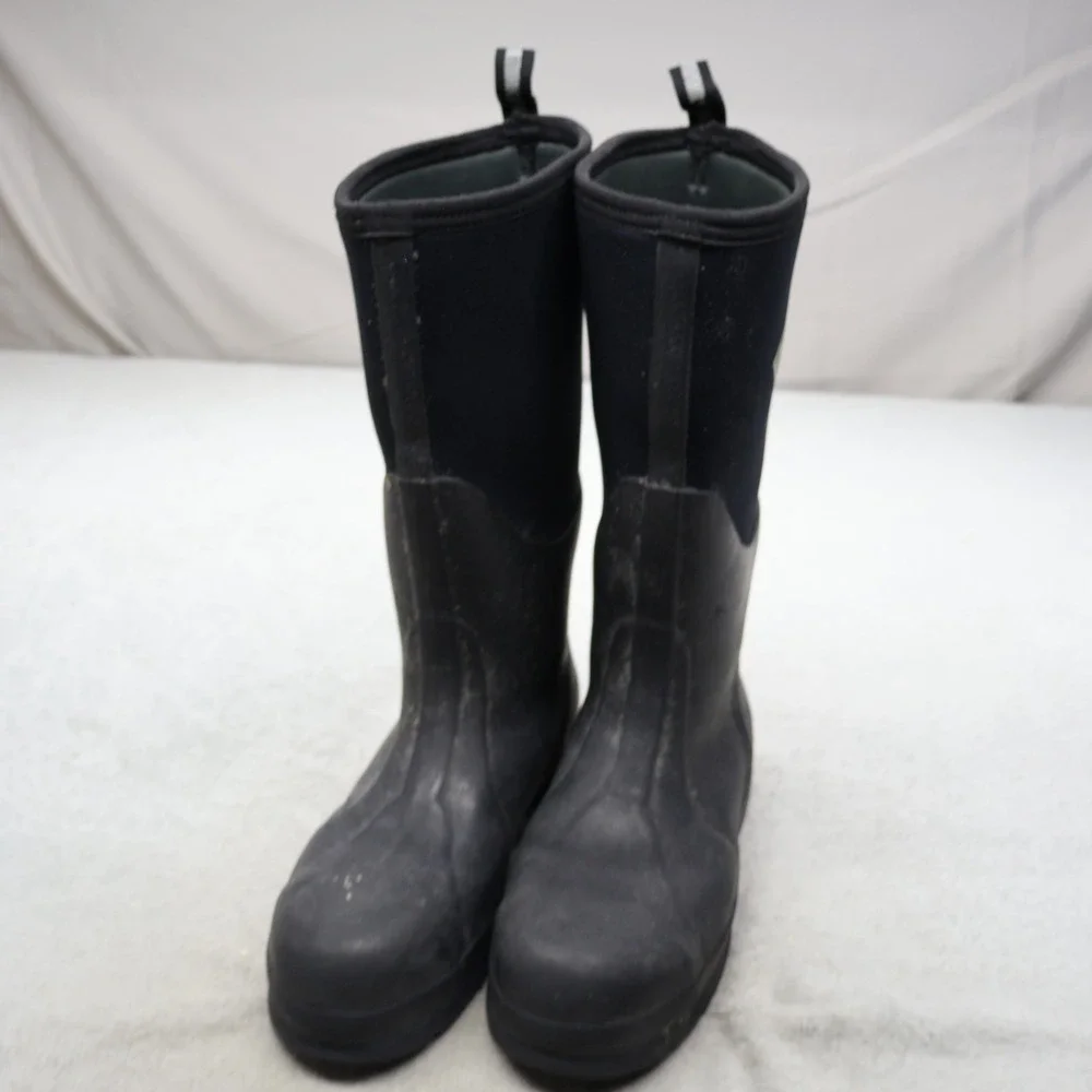 Muck Unisex M9 W10 Rain Boots Black Chore Steel Toe Waterproof Utility 010022